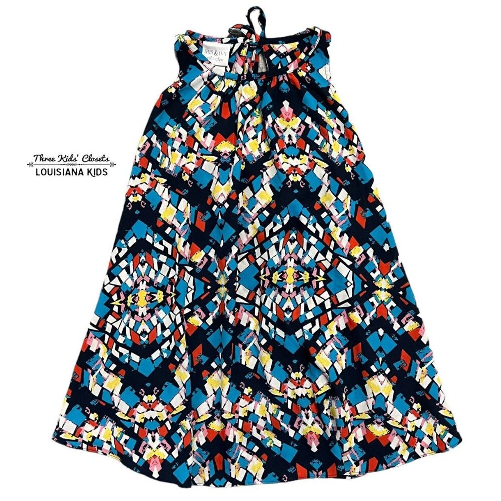 Iris & Ivy 6Y Colorful Print Dress